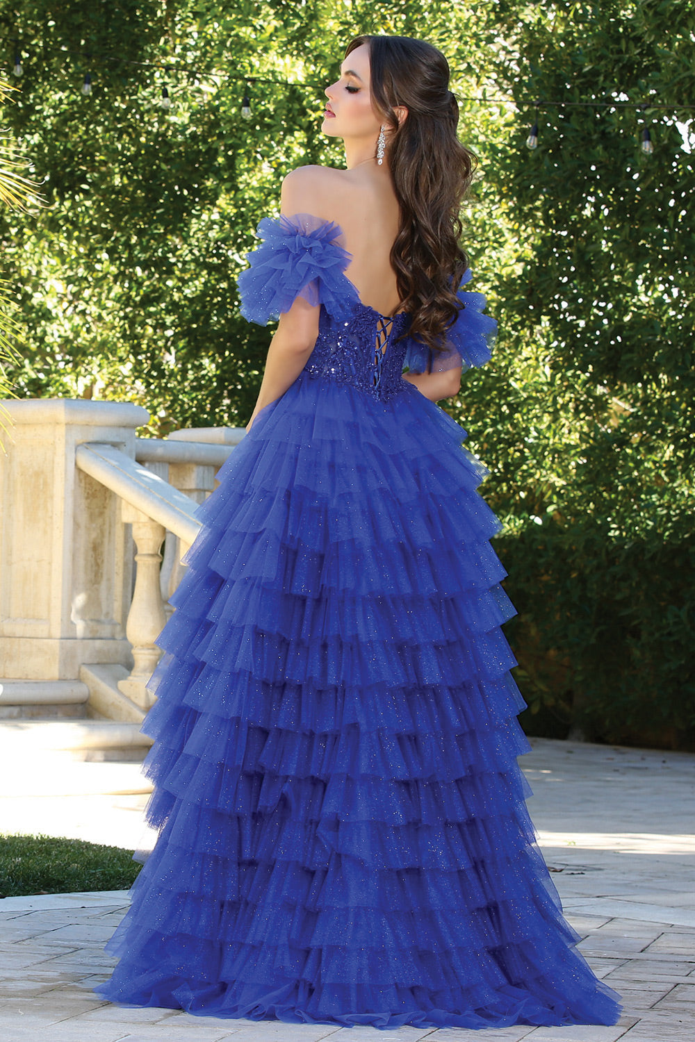 Adora Design 3215 - Beaded Top Sweetheart Ruffle Gown