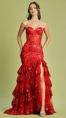 Adora Design 3222 - Scalloped Lace Sweetheart Mermaid Dress