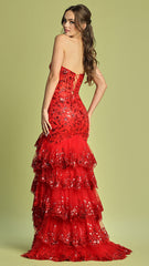 Adora Design 3222 - Scalloped Lace Sweetheart Mermaid Dress