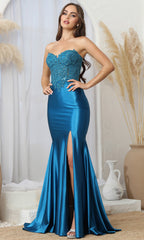 Adora Design 3226 - Sweetheart Ornate Applique Mermaid Dress
