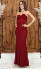 Adora Design 3228 - Sweetheart Fitted Long Dress with Ruched Detail