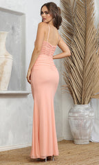 Adora Design 3228 - Sweetheart Fitted Long Dress with Ruched Detail