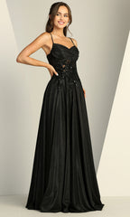Adora Design 3232 - Embellished Illusion Waist A-Line Dress