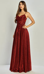 Adora Design 3232 - Embellished Illusion Waist A-Line Dress