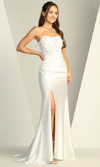 Adora Design 3235-01 - Strapless Embroidered Corset Bridal Dress