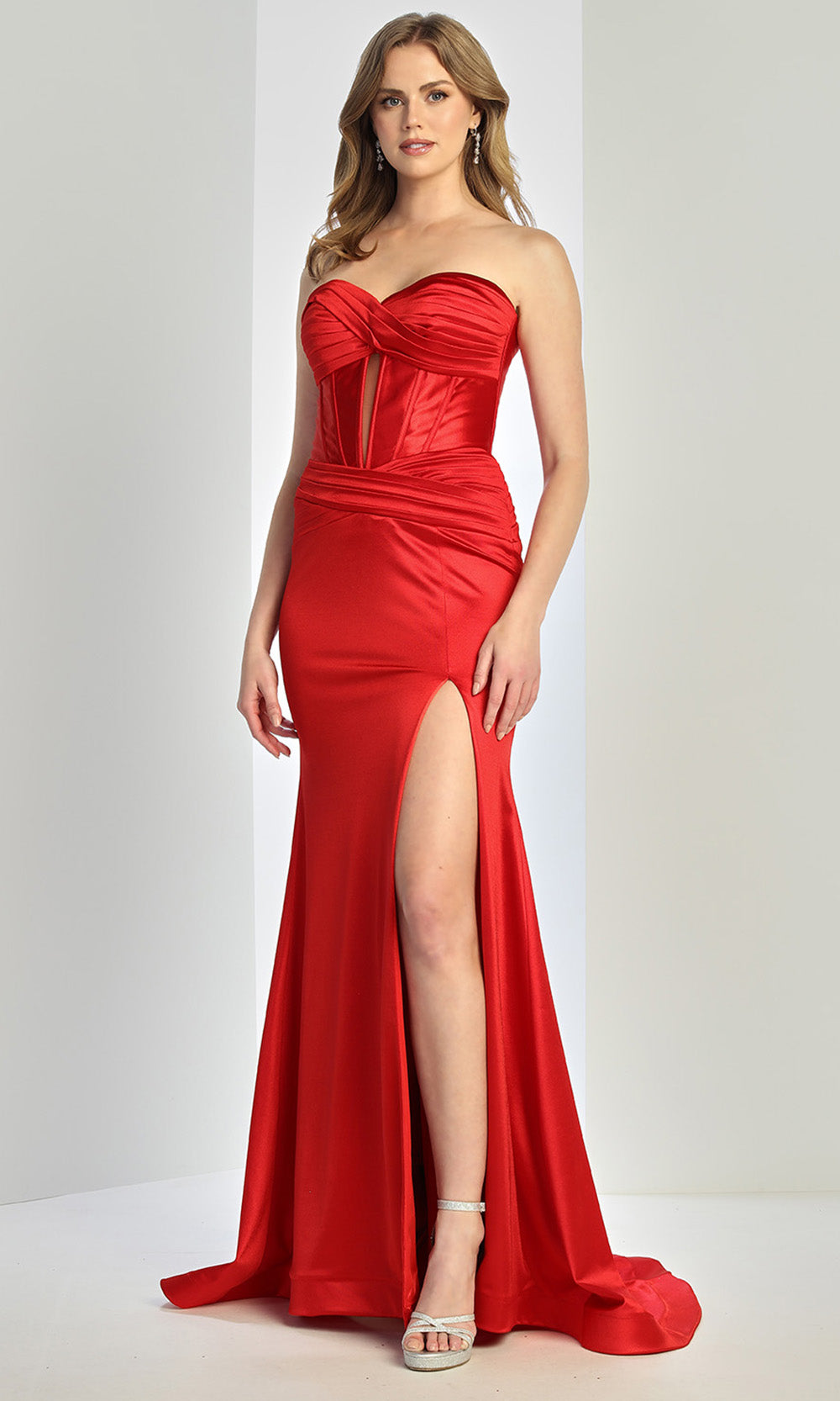 Adora Design 3239 - Open Back High Slit Prom Gown
