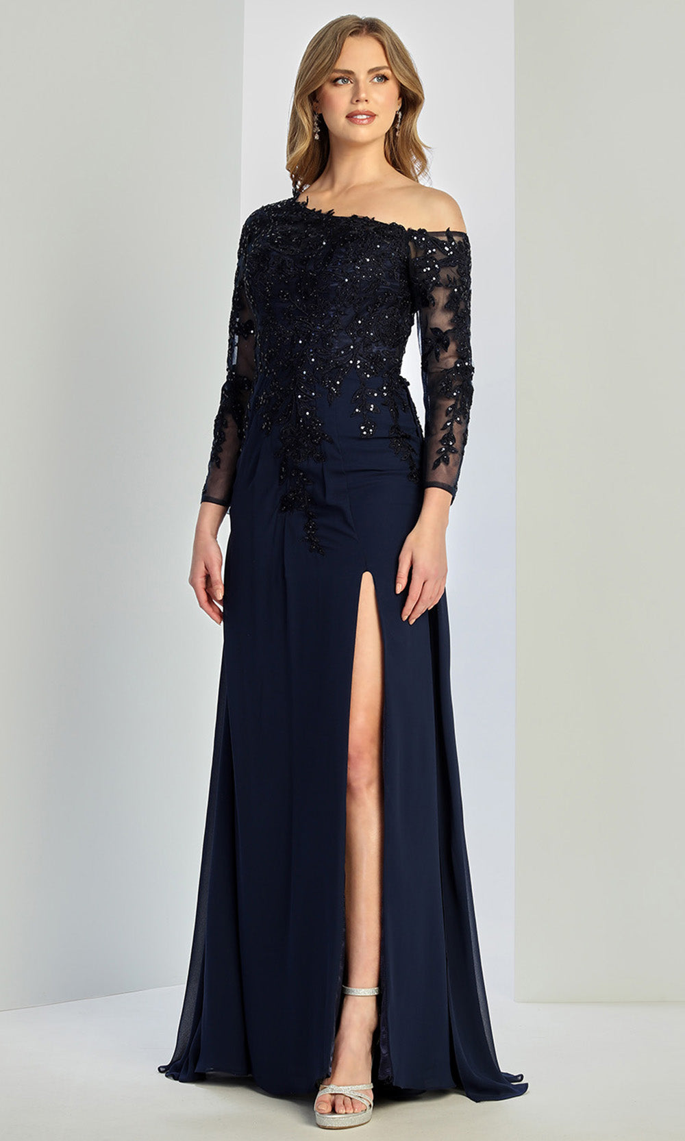 Adora Design 3245-03 - Asymmetric A-Line Gown