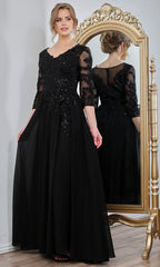 Adora Design 3247-03 - Three Quarter Sleeve Gown