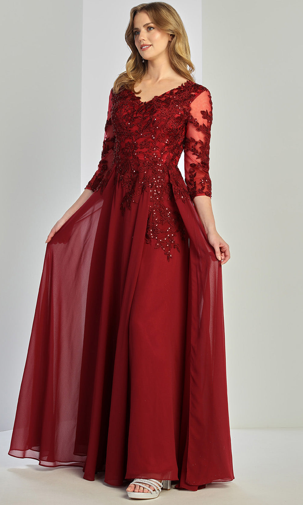 Adora Design 3247-03 - Three Quarter Sleeve Gown