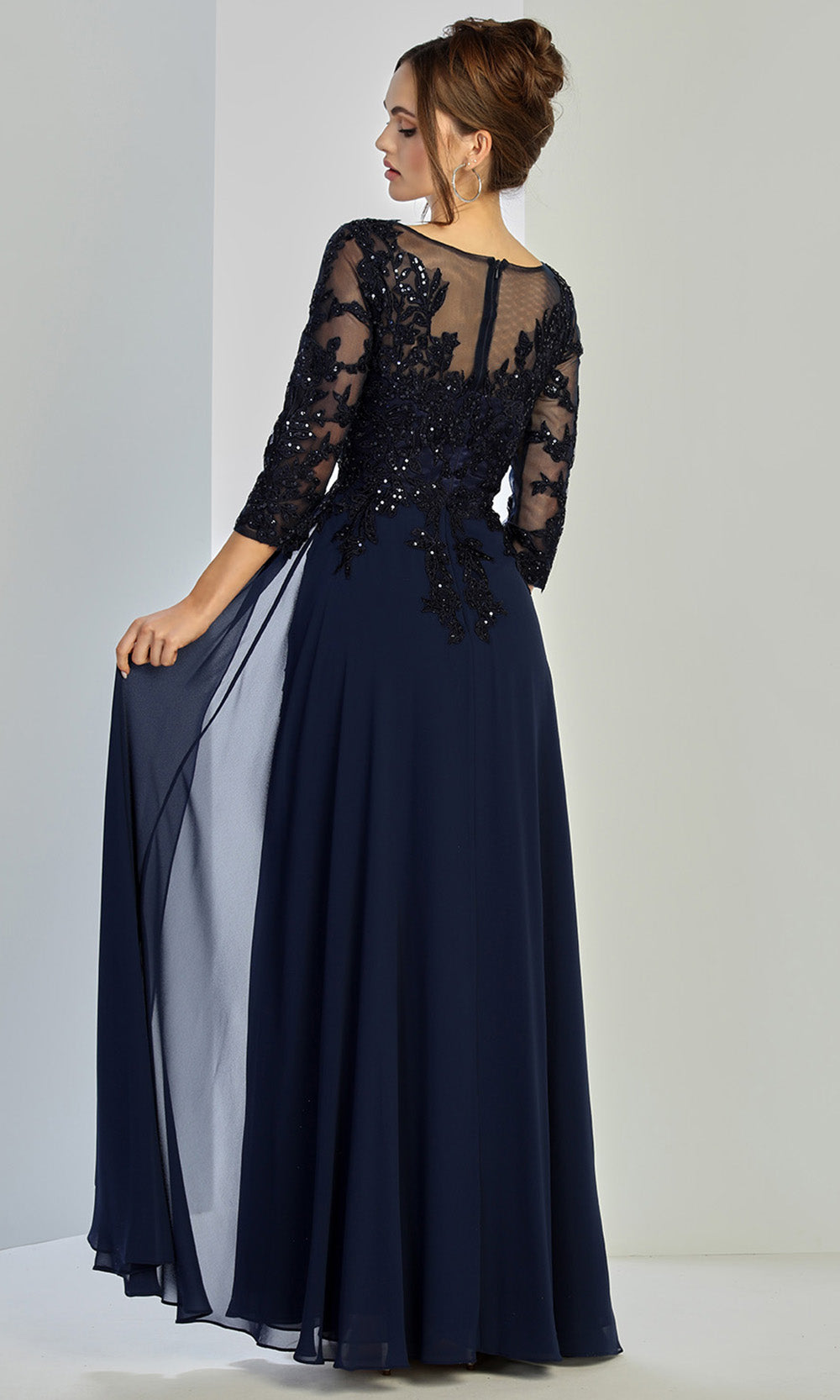 Adora Design 3247-03 - Three Quarter Sleeve Gown