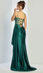 Adora Design 3249 - Illusion Bodice Sweetheart Gown with Side Drape