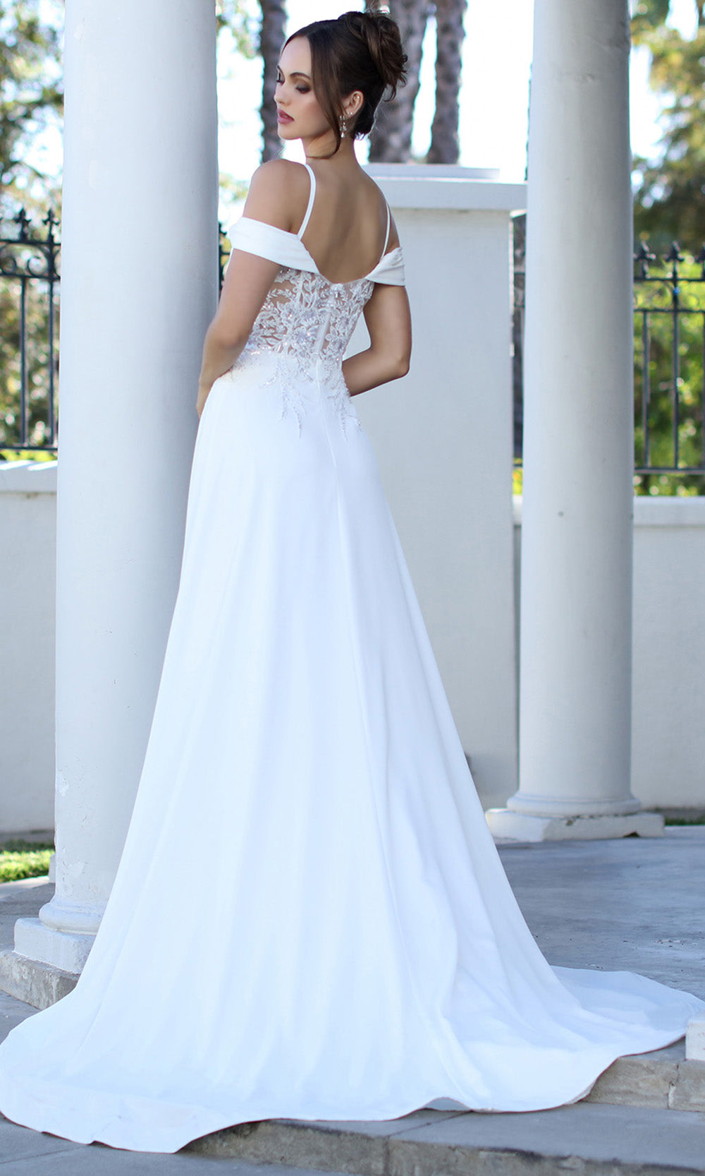 Adora Design 3251 - Embellished Top Cowl Neckline Formal Gown