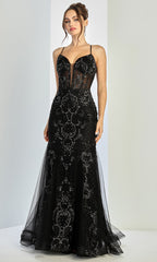 Adora Design 3255 - Corset Detail Mermaid Embellished Gown