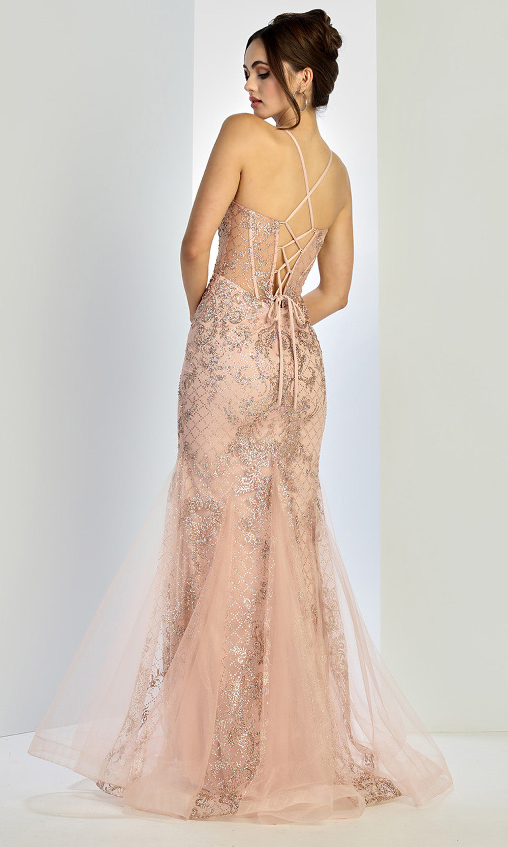 Adora Design 3255 - Corset Detail Mermaid Embellished Gown