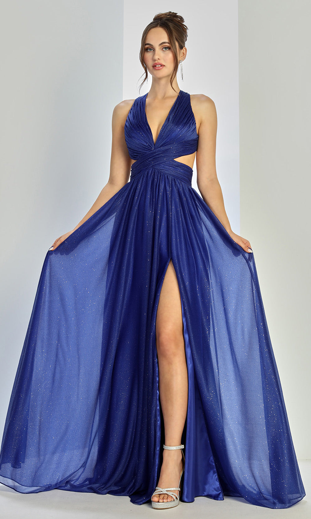 Adora Design 3260 - Crisscross Back Cutout Side Prom Gown