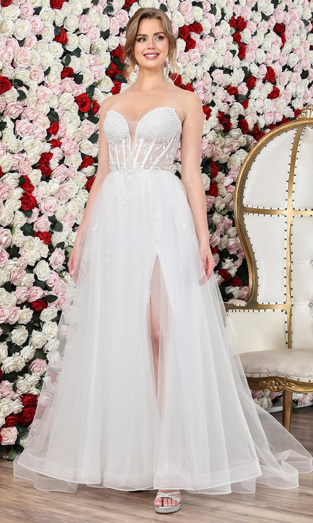 Adora Design 3262 - Sweetheart Lace-Up Back Long Gown