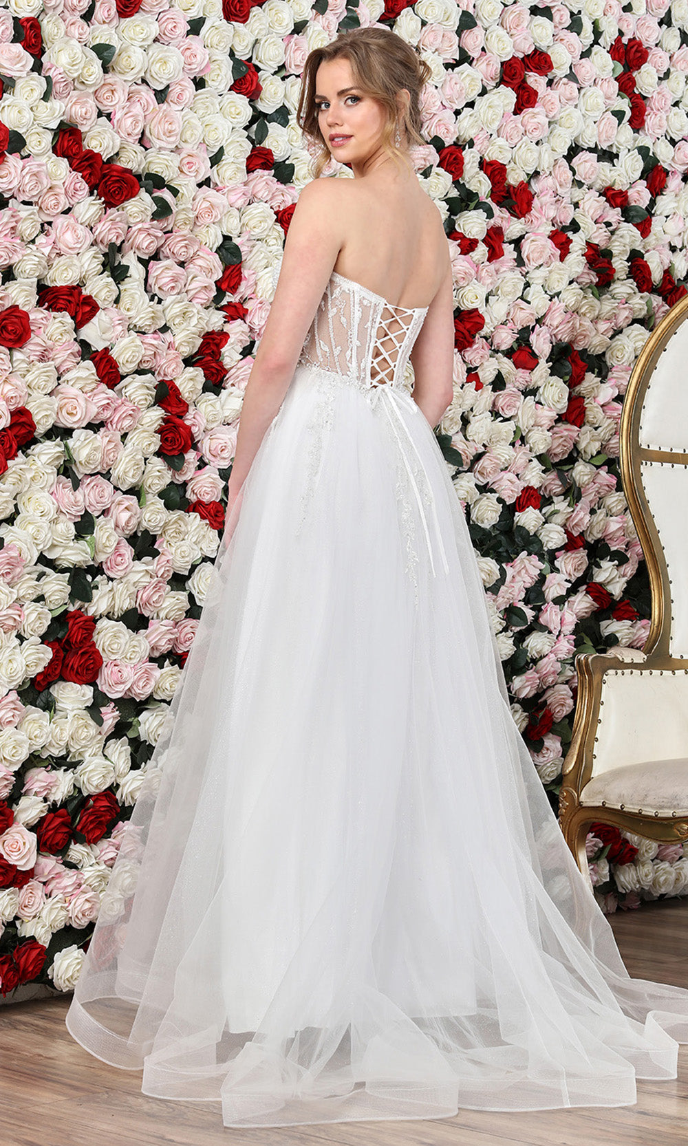 Adora Design 3262 - Sweetheart Lace-Up Back Long Gown