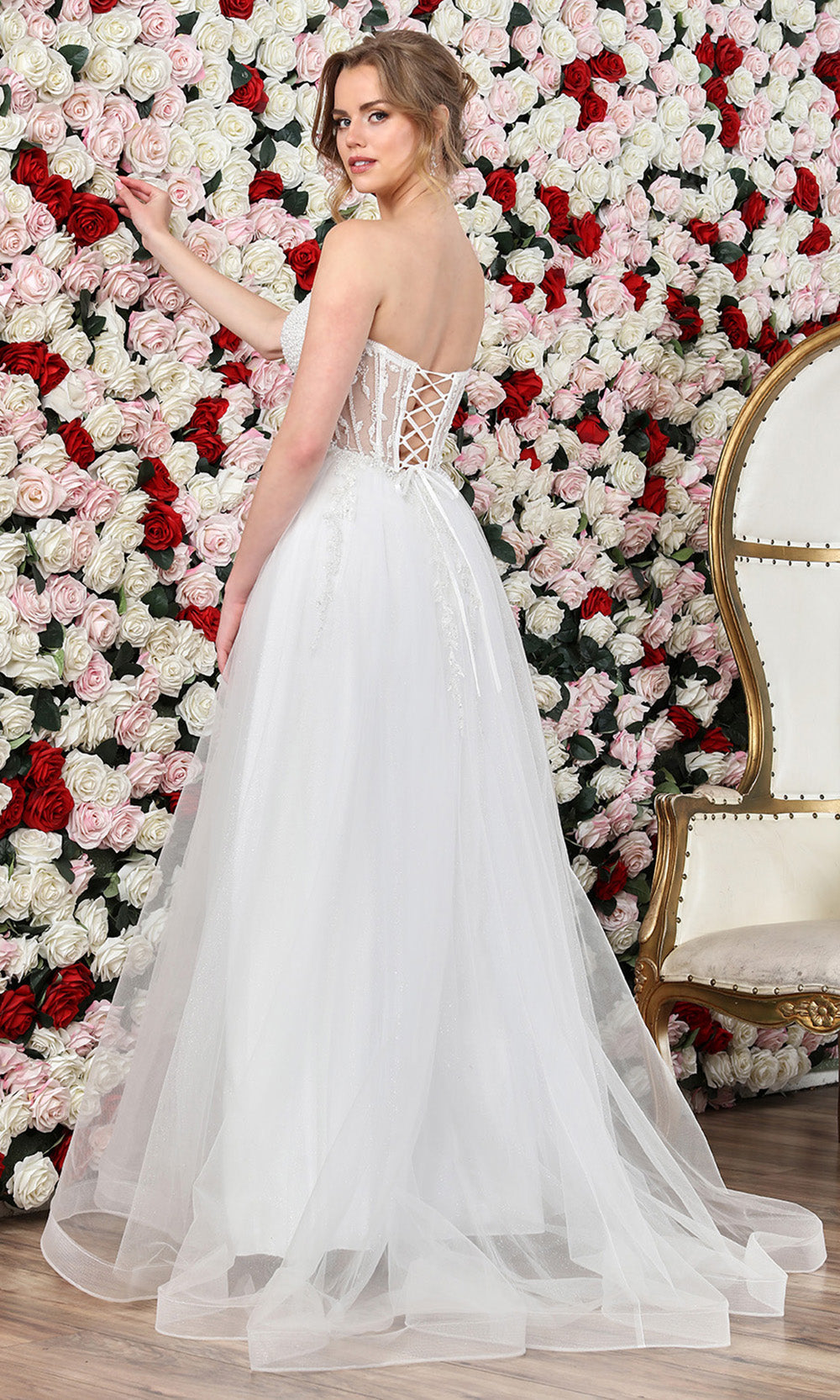 Adora Design 3262 - Sweetheart Lace-Up Back Long Gown