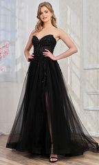 Adora Design 3262 - Sweetheart Lace-Up Back Long Gown