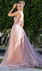 Adora Design 3262 - Sweetheart Lace-Up Back Long Gown