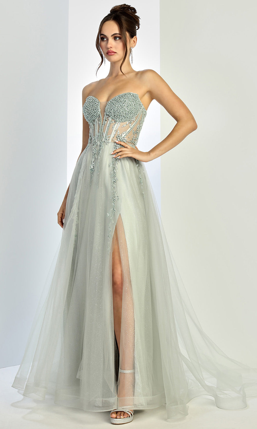 Adora Design 3262 - Sweetheart Lace-Up Back Long Gown