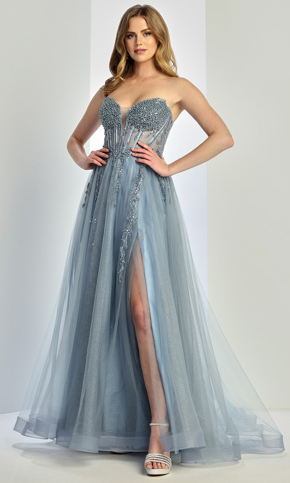 Adora Design 3262 - Sweetheart Lace-Up Back Long Gown