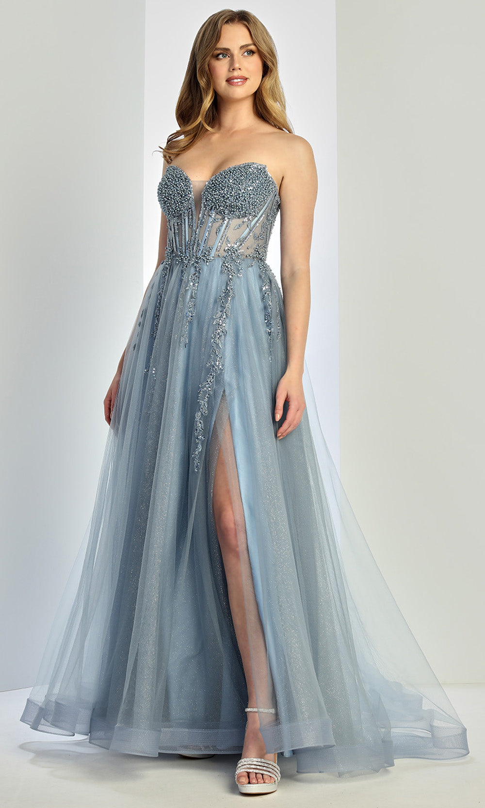 Adora Design 3262 - Sweetheart Lace-Up Back Long Gown
