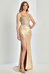 Adora Design 3266 - Open Back Illusion Corset Evening Gown