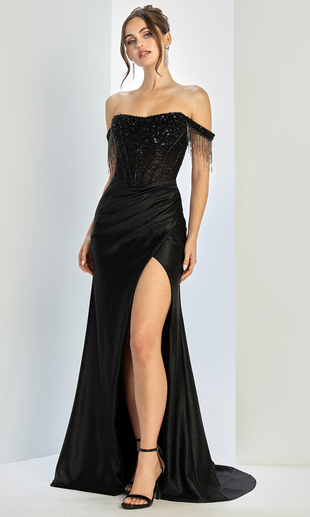 Adora Design 3268 - Beaded Corset Open Back Prom Gown