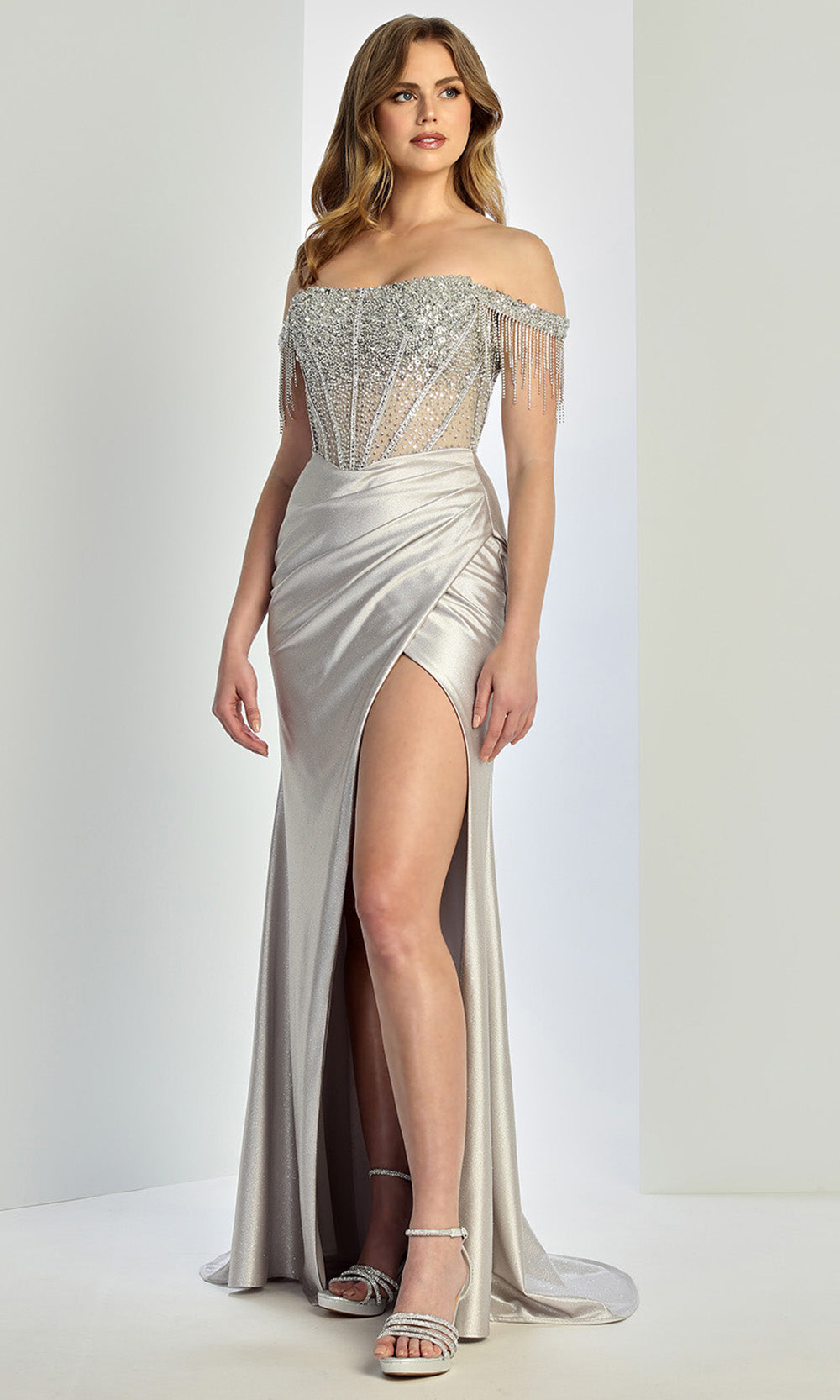 Adora Design 3268 - Beaded Corset Open Back Prom Gown