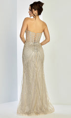 Adora Design 3277 - Strapless Fitted Lace-Up Evening Gown