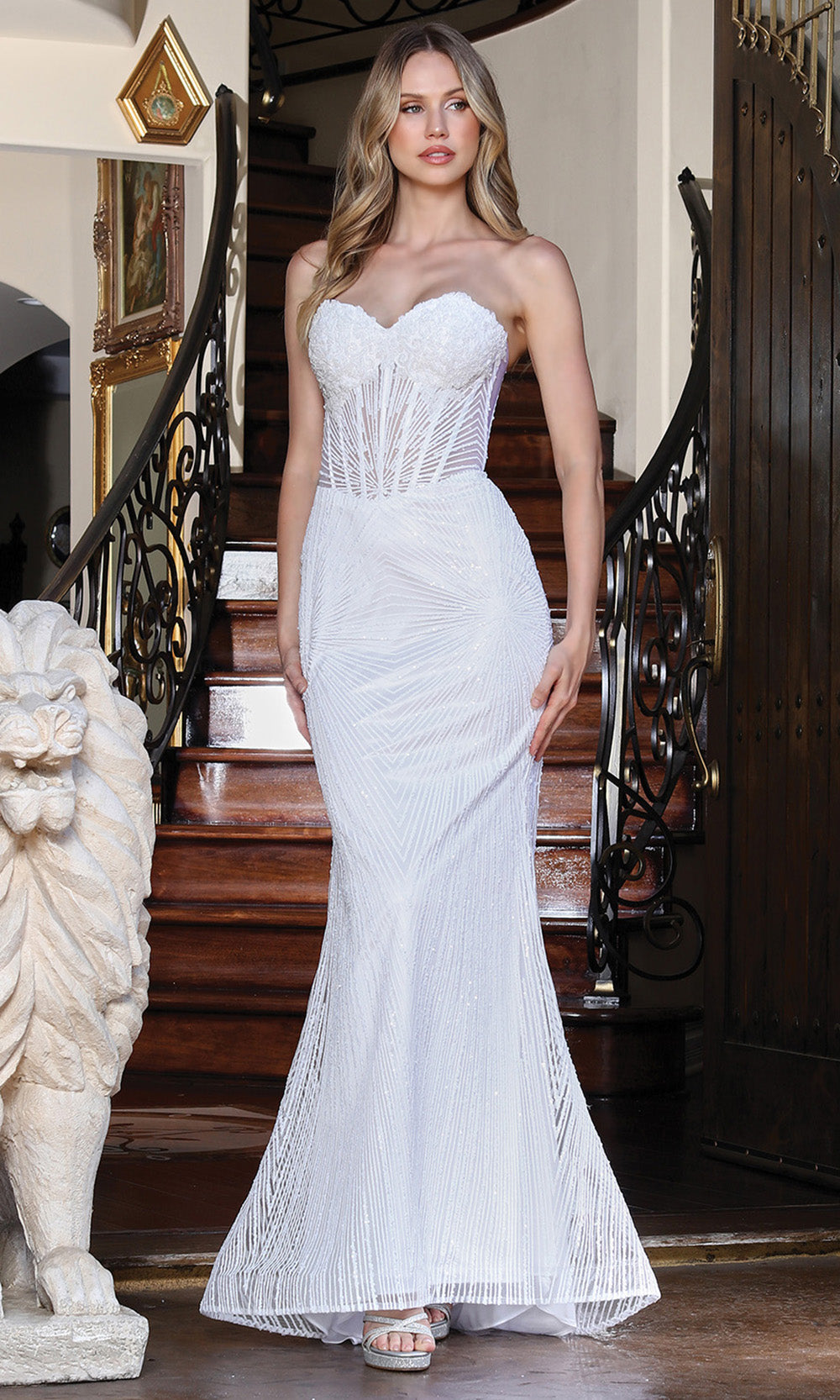 Adora Design 3279-01 - Sheath Sweetheart Sparkle Bridal Gown