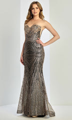 Adora Design 3279 - Illusion Corset Sparkle Sheath Gown