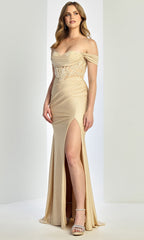 Adora Design 3285 - Sheath Skirt Beaded Applique Evening Gown
