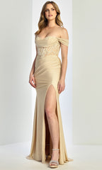 Adora Design 3285 - Sheath Skirt Beaded Applique Evening Gown