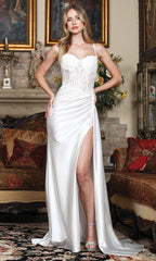 Adora Design 3302-01 - Spaghetti Strap Applique Wedding Gown