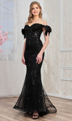Adora Design 3307 - V-Back Mermaid Shimmering Long Gown