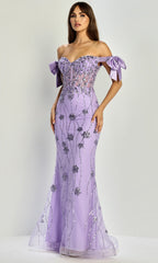 Adora Design 3307 - V-Back Mermaid Shimmering Long Gown