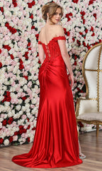 Adora Design 3308 - Sweetheart Neckline Applique Fitted Gown