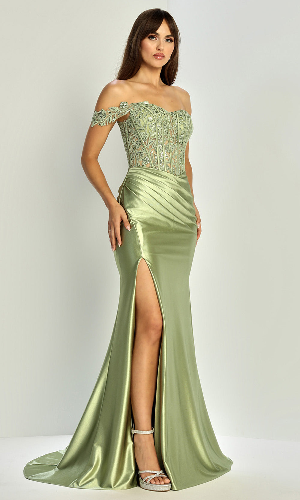 Adora Design 3308 - Sweetheart Neckline Applique Fitted Gown
