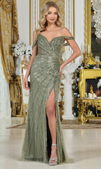 Adora Design 3312 - High Slit Off Shoulder Prom Gown