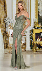 Adora Design 3312 - High Slit Off Shoulder Prom Gown