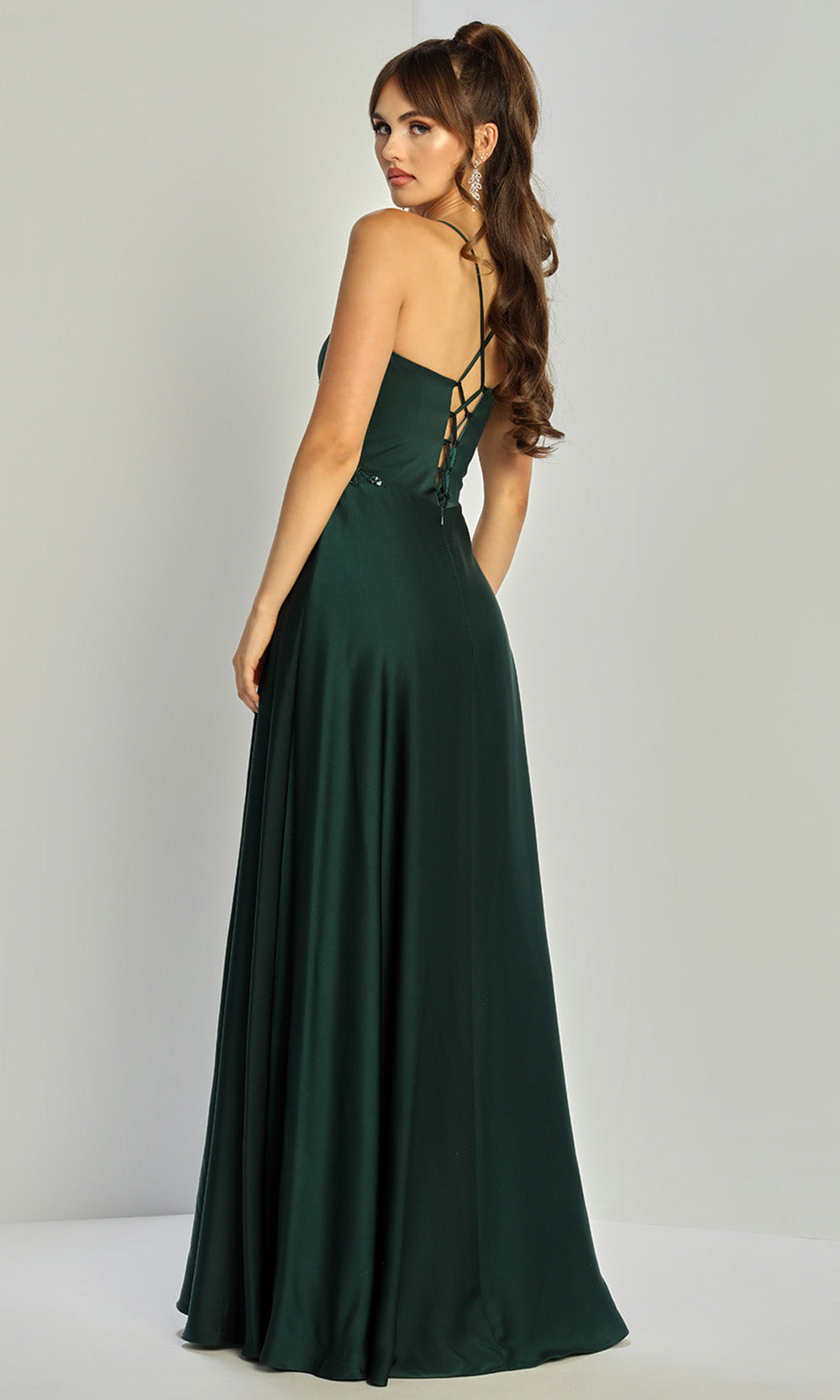 Adora Design 3321 - Floral Applique Bodice Sleeveless Gown