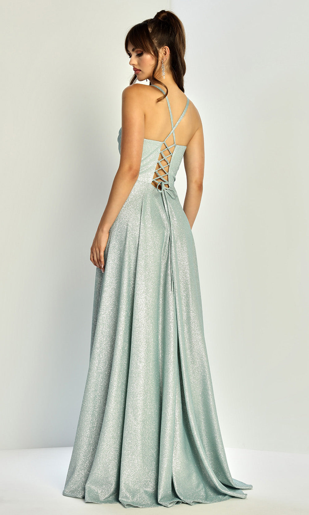Adora Design 3324 - Cowl Neck High Slit Formal Gown