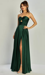 Adora Design 3325 - Strapless Front Slit Evening Gown