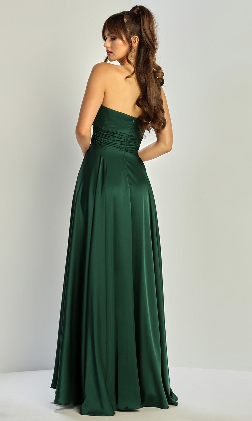 Adora Design 3325 - Strapless Front Slit Evening Gown