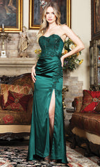 Adora Design 3336 - Sweetheart Sheath Evening Gown with Front Slit