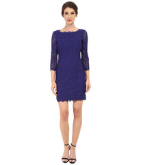 Adrianna Papell - 41864782SC Laced Scalloped Sheath Dress