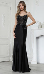 Adora Design 3358 - Contoured Seam Embellished Sweetheart Gown