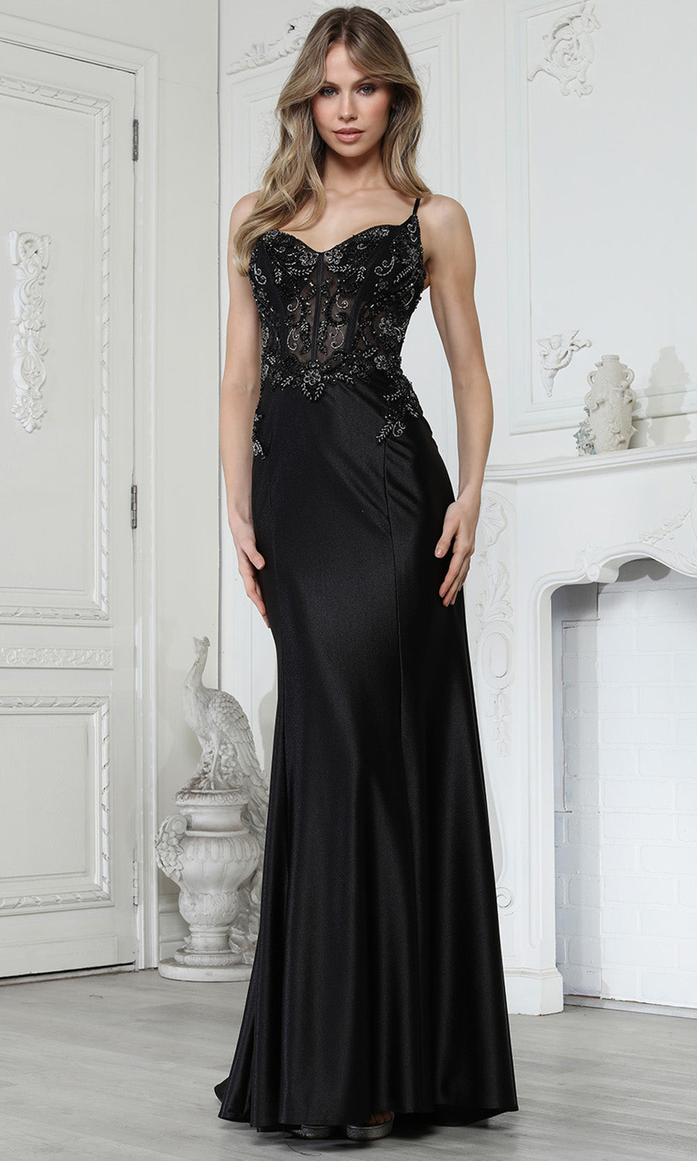 Adora Design 3358 - Contoured Seam Embellished Sweetheart Gown